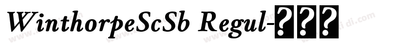 WinthorpeScSb Regul字体转换 WinthorpeScSb Regul字体转换
